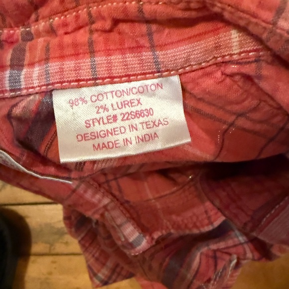 Women’s pink Panhandle pearl snap MED - Picture 4 of 5